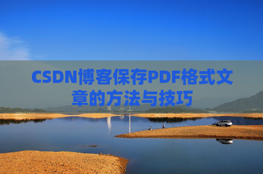 CSDN博客保存PDF格式文章的方法与技巧